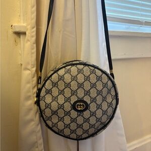 Gucci Navy Round Crossbody Bag